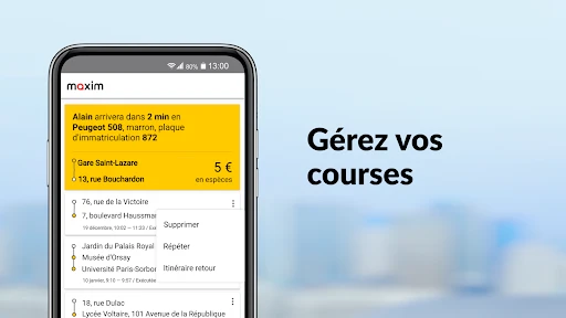 maxim — commande de véhicules screenshot