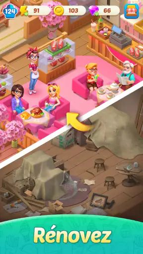 Merge Cooking Thème Restaurant screenshot