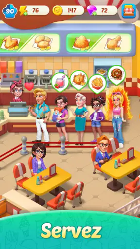 Merge Cooking Thème Restaurant screenshot