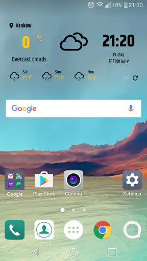 Météo simple et widget horloge screenshot