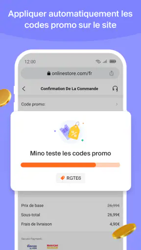 Mino: Codes promo automatiques screenshot