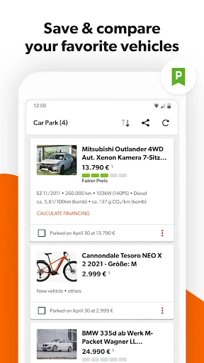 mobile.de - car market screenshot