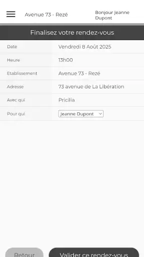 mon coiffeur screenshot