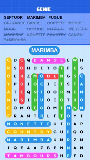 Mots Mêlés Puzzle Challenge screenshot