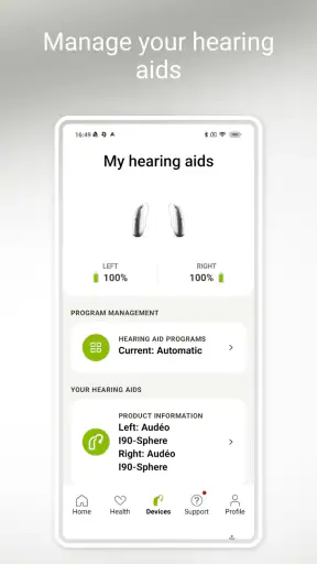 myPhonak screenshot