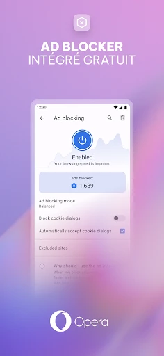 Navigateur Opera avec IA screenshot