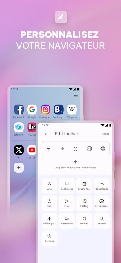 Navigateur Opera avec IA screenshot