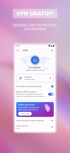 Navigateur Opera avec IA screenshot