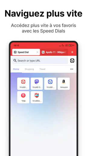 Navigateur Vivaldi : Rapide screenshot