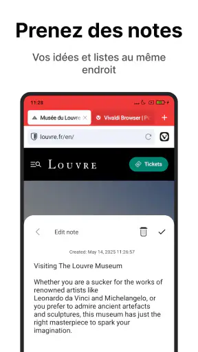 Navigateur Vivaldi : Rapide screenshot