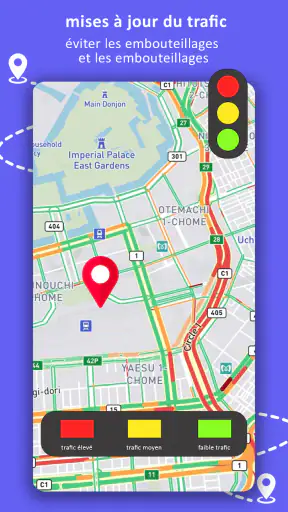 Navigation GPS, cartes et screenshot