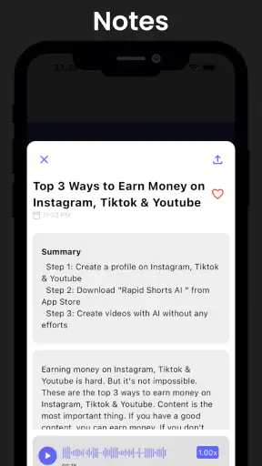 Note AI : basé sur Whisper AI screenshot