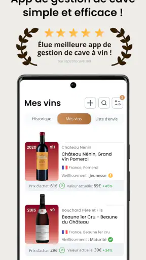 Oeni - Gestion de cave à vins screenshot