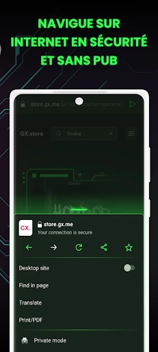 Opera GX : Navigateur Gaming screenshot