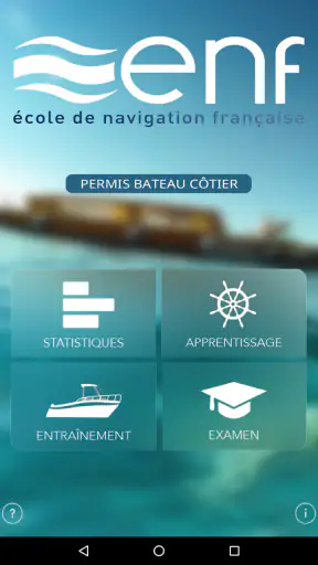 Permis bateau côtier ENF screenshot