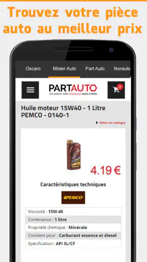 Pièces Automobiles France - Pi screenshot