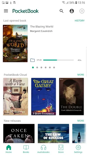 Pocketbook lecteur screenshot