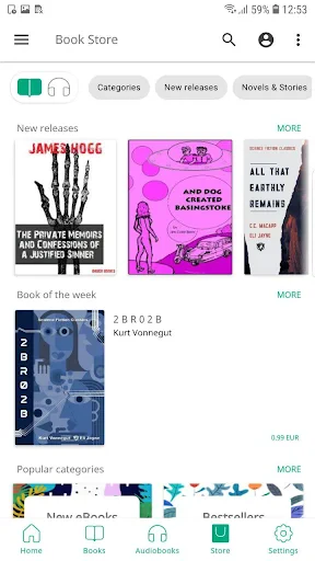 Pocketbook lecteur screenshot
