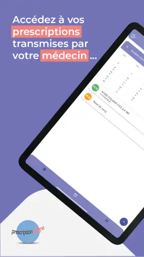 Prescription en ligne screenshot