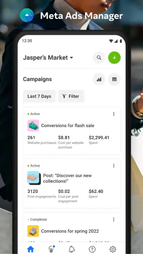 Publicités Facebook screenshot