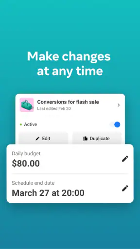 Publicités Facebook screenshot