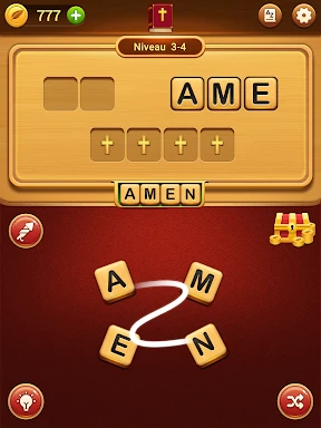 Puzzle de mots biblique screenshot