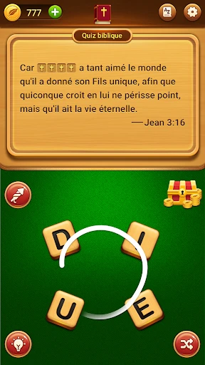 Puzzle de mots biblique screenshot