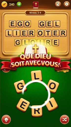 Puzzle de mots biblique screenshot