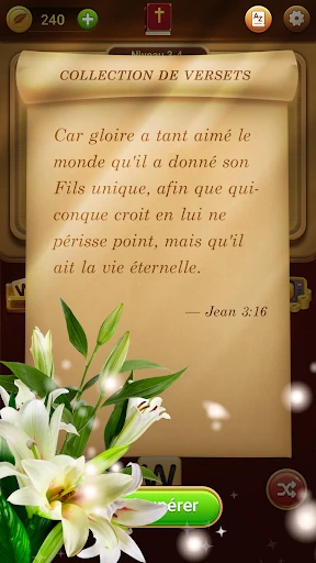 Puzzle de mots biblique screenshot