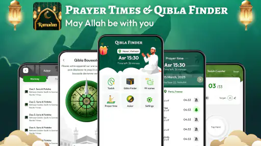 Qibla boussole, Horaire priere screenshot
