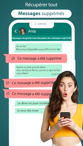 récupéré messages supprimé app screenshot