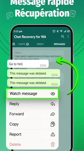Récurer les messages suprimés! screenshot