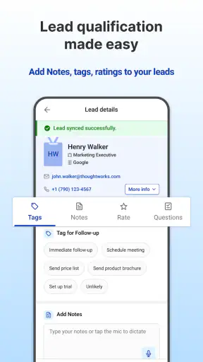 RX Lead Manager App screenshot