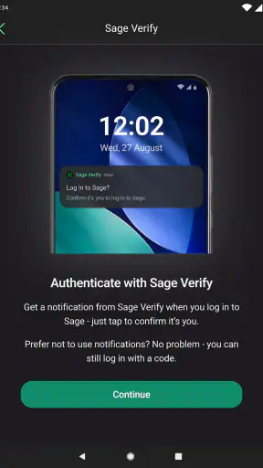 Sage Verify screenshot