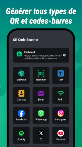 Scanner de code QR screenshot