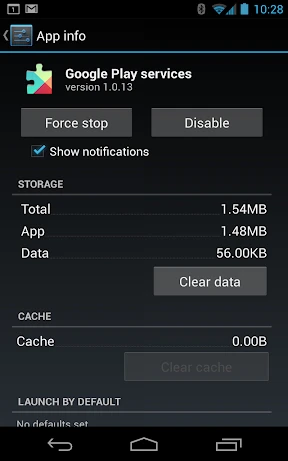 Services Google Play screenshot