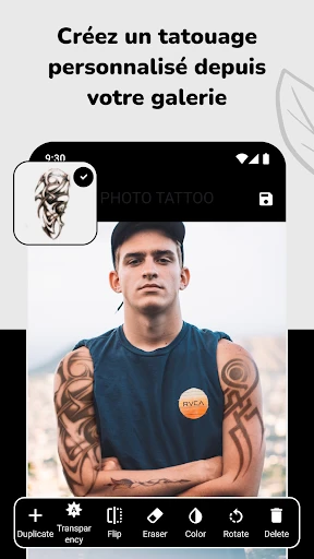 Simulateur et design tatouage screenshot