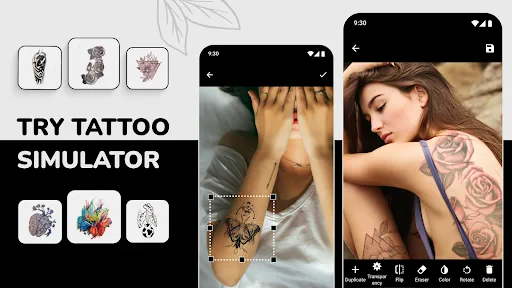 Simulateur et design tatouage screenshot
