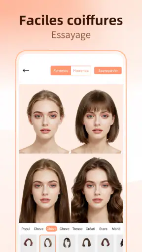 Simulation coiffure coupe screenshot