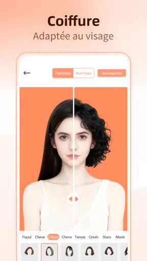 Simulation coiffure coupe screenshot