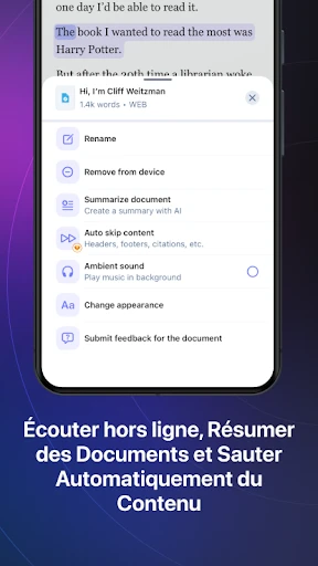 Speechify : Lecteur Vocal IA screenshot
