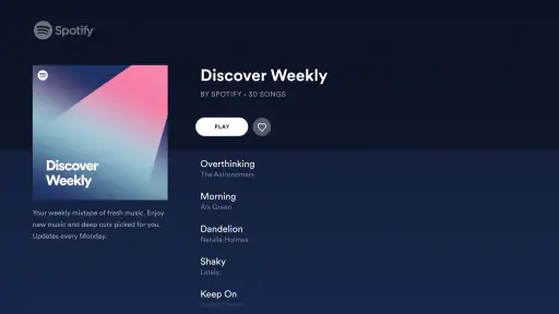 Spotify Music pour Android TV screenshot