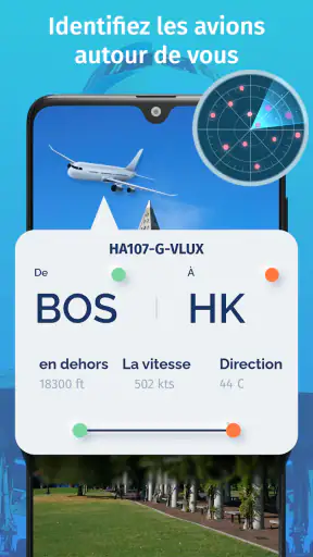 Suivi d vols en direct - Radar screenshot
