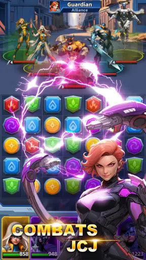 Super-héros & Puzzles Match3 screenshot