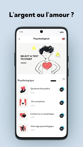 Test psychologique screenshot