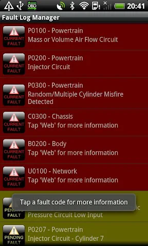 Torque Pro (OBD2 / voiture) screenshot