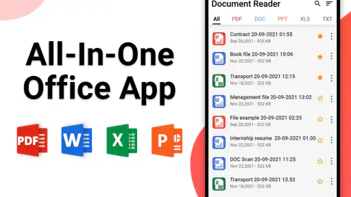 Tous les lecteurs de document screenshot