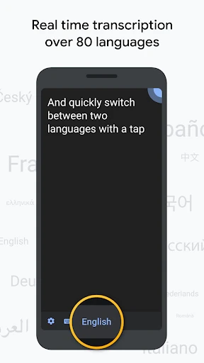 Transcription instantanée screenshot