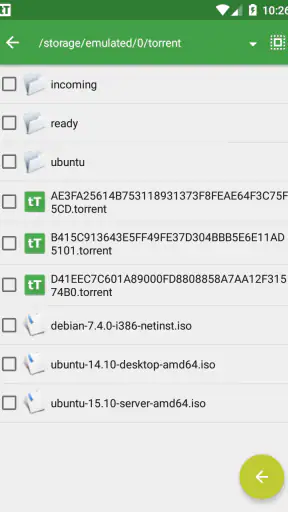 tTorrent screenshot