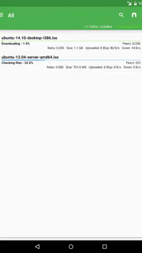 tTorrent screenshot